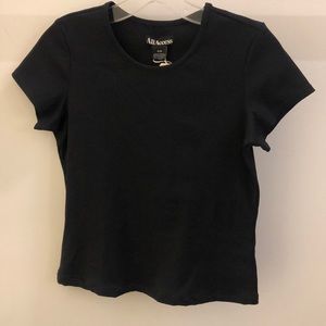 All Access Tops - All Access black ribbed SS top, sz M, 70919 All Access Tops - All Access black ribbed SS top, sz M, 70919